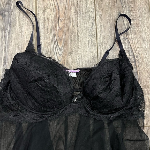 Y2K Vintage Intimate Attitudes Black Babydoll Lingerie – Size 3X - Picture 5 of 11
